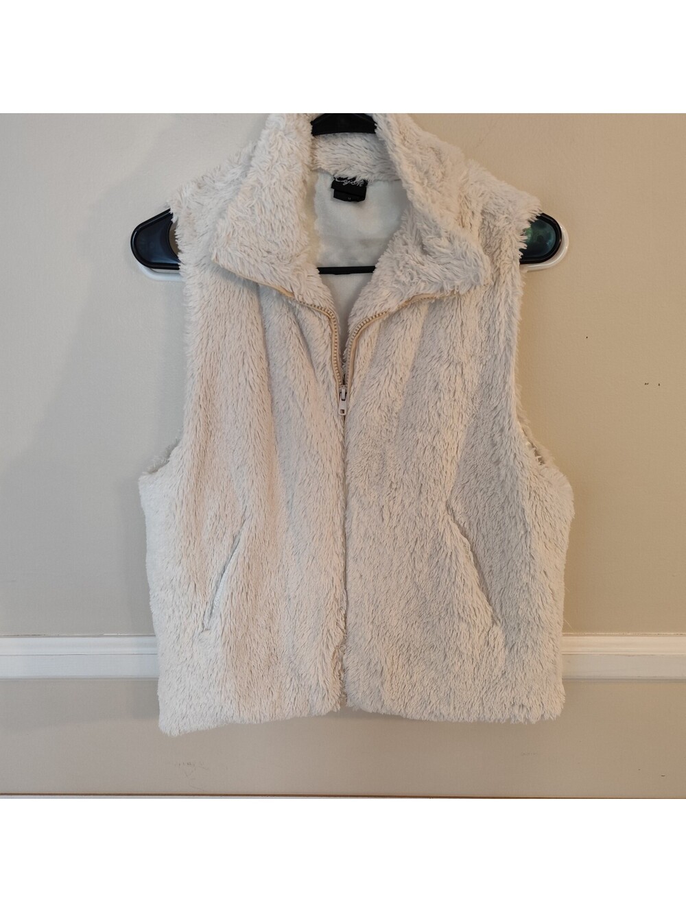 Cejon Vest Coat Women’s Off White Size Medium 2 Pocket